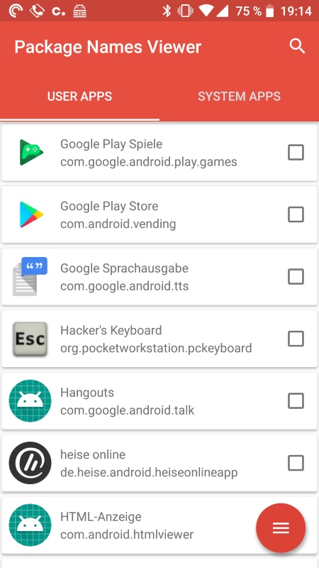 Android Apps entfernen