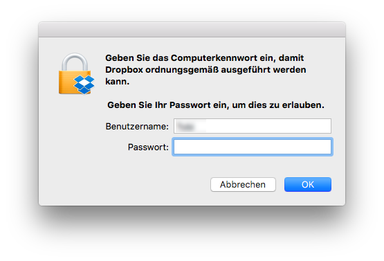 Dropbox am Mac