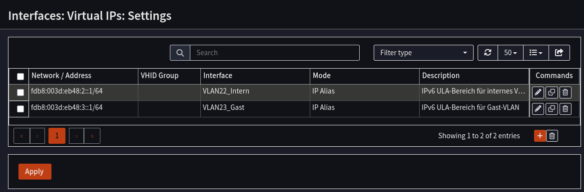 OPNSense - Virtual IPs