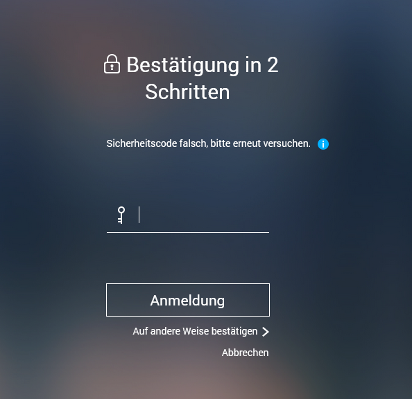 QNAP 2-Faktor funktioniert nicht mehr