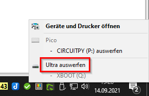 USB-Laufwerk auswerfen