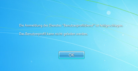 Benutzerprofil kann nicht geladen werden windows 10